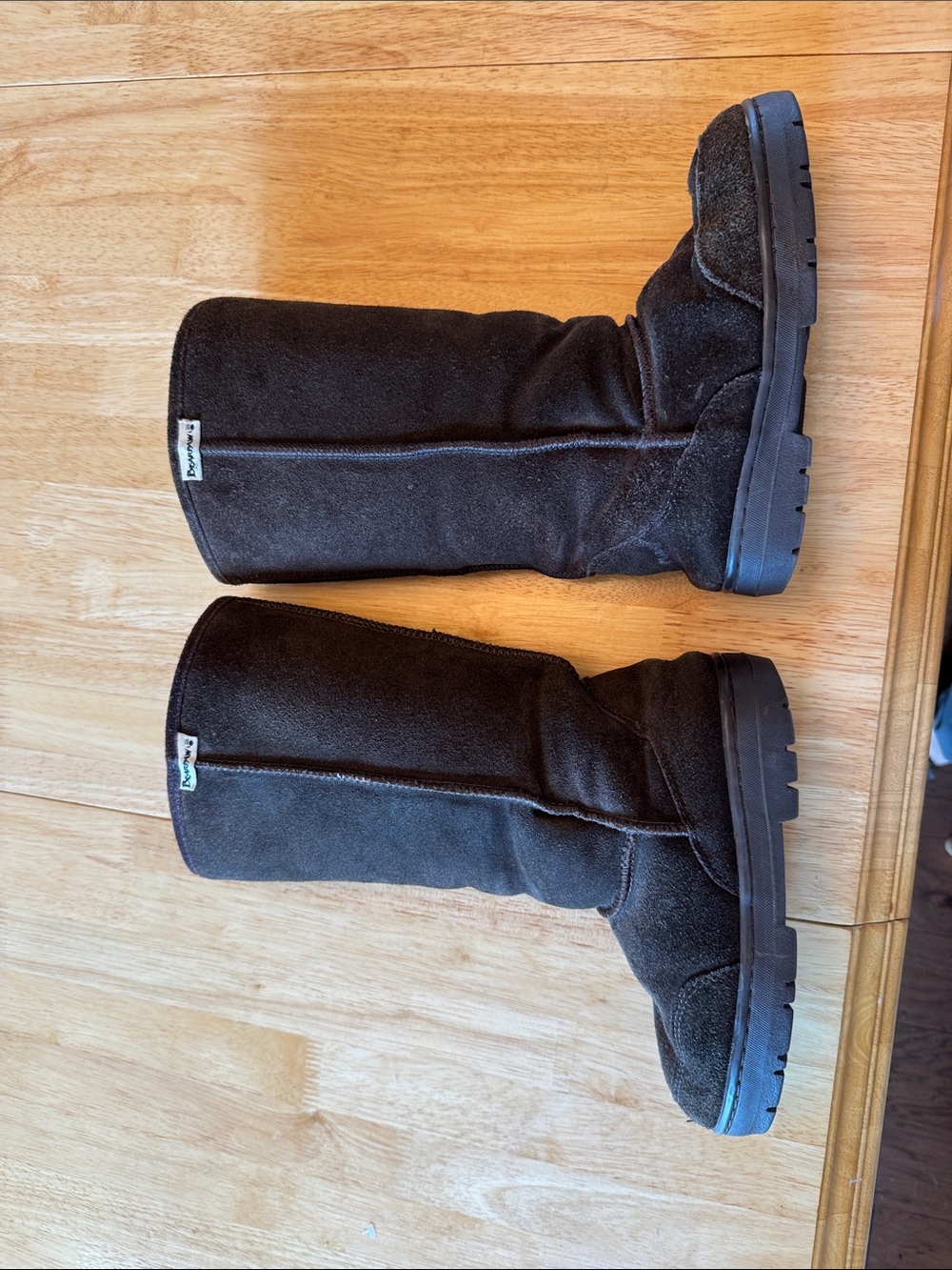 BearPaw Women's Tall Winter Boots in Dark Brown